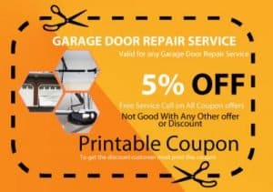 5 percent off garage door repair service