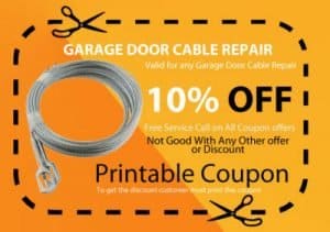 10 percent off garage door cable repair coupon